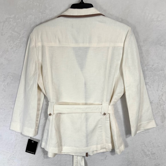 NWT Jones Wear Floral Skirt Suit Sz 16 14 Linen Utility Jacket Spring Safari Y2K - Picture 10 of 16